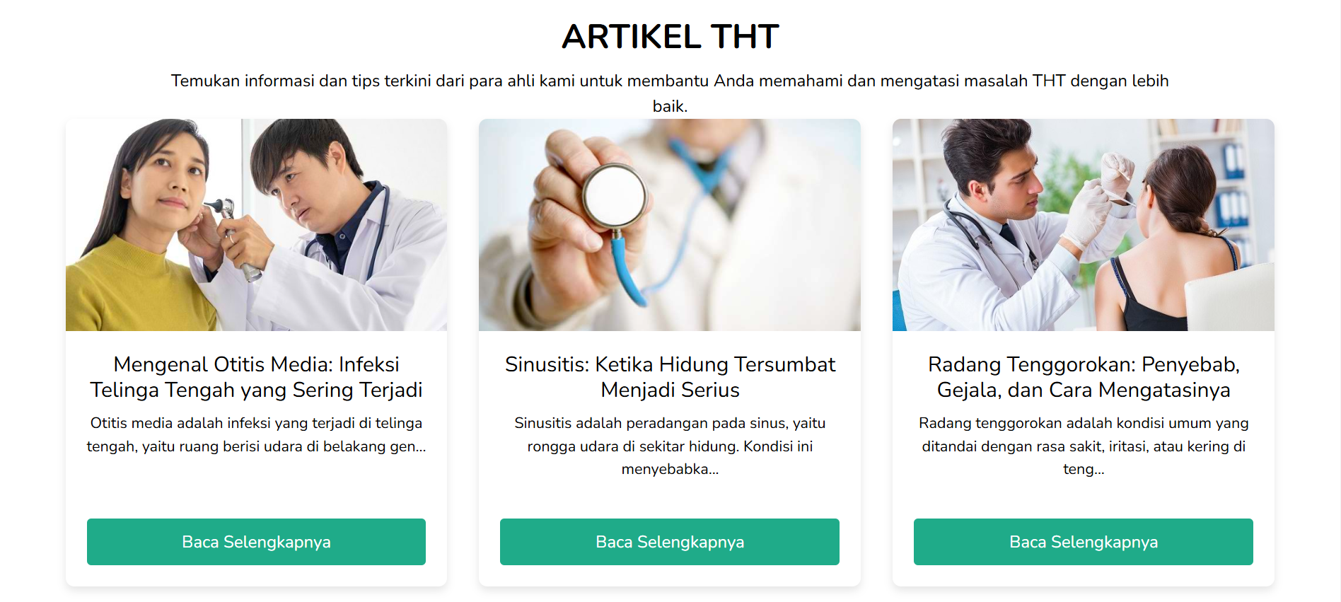 Sistem Pakar Penyakit THT Menggunakan Metode Forward Chaining